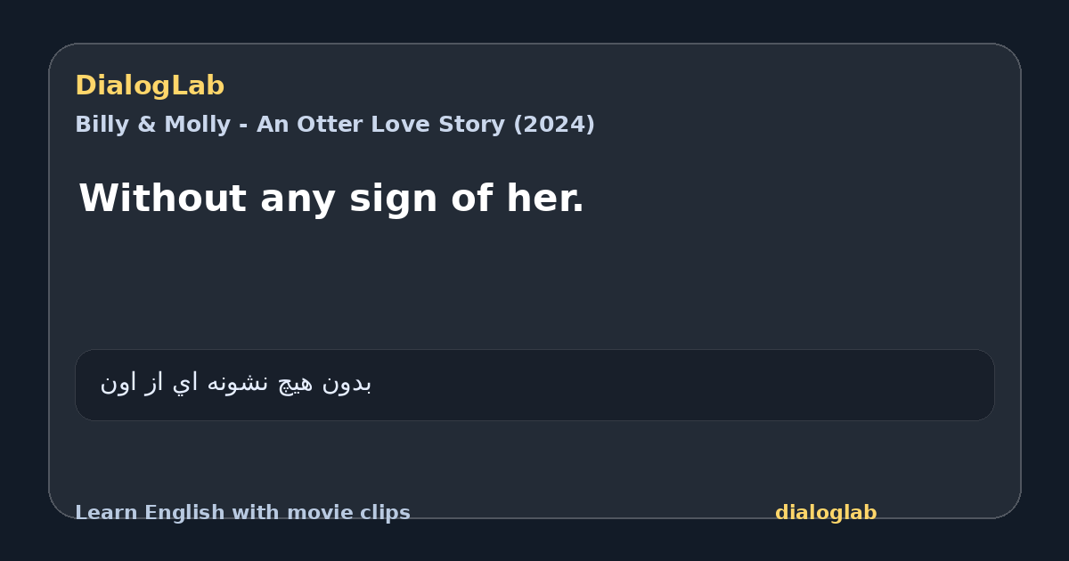 Share card for Without any sign of her.