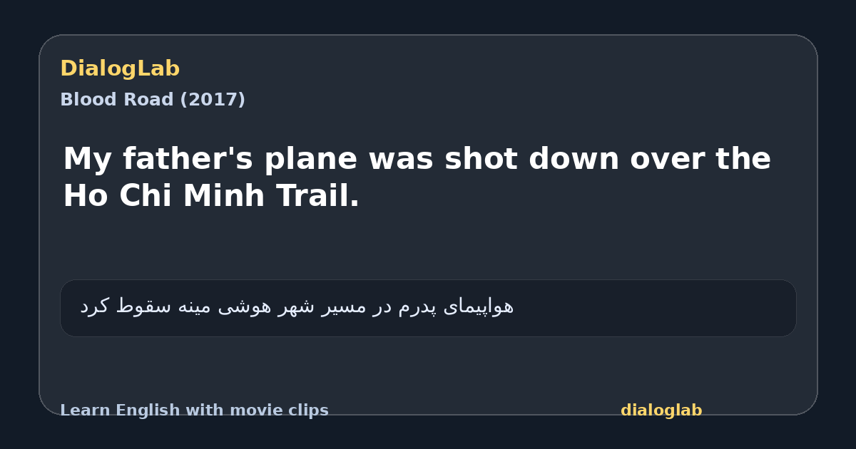 Share card for My father's plane was shot down over the Ho Chi Minh Trail.