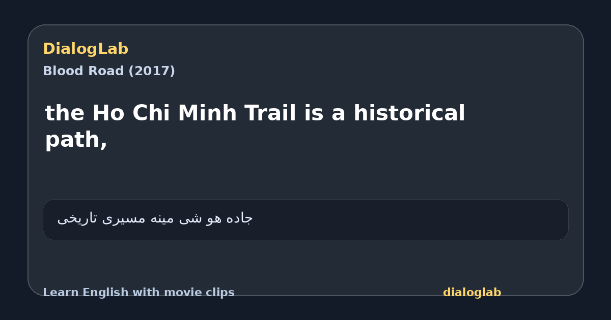 Share card for the Ho Chi Minh Trail is a historical path,