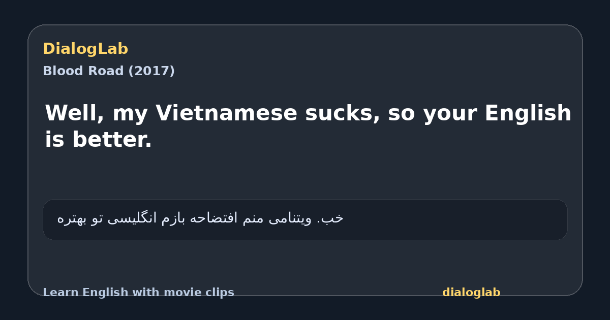 Share card for Well, my Vietnamese sucks, so your English is better.