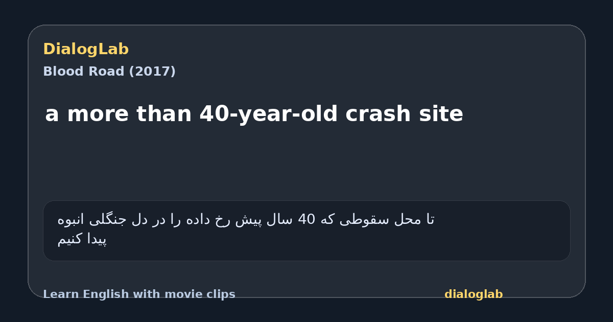 Share card for a more than 40-year-old crash site