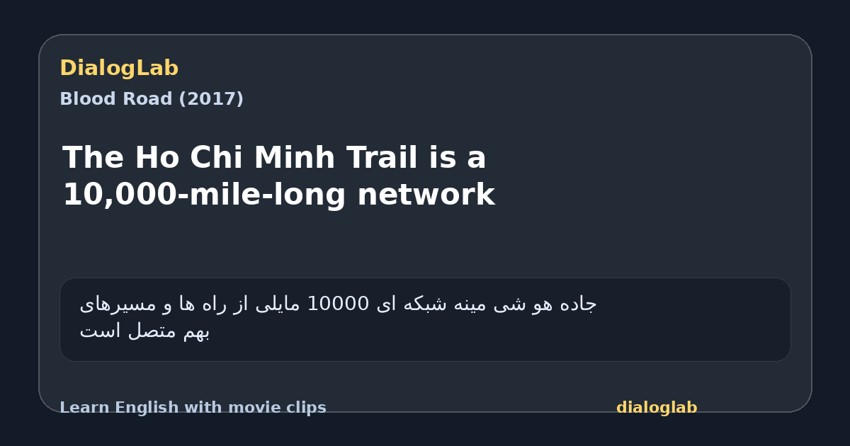 Share card for The Ho Chi Minh Trail is a 10,000-mile-long network