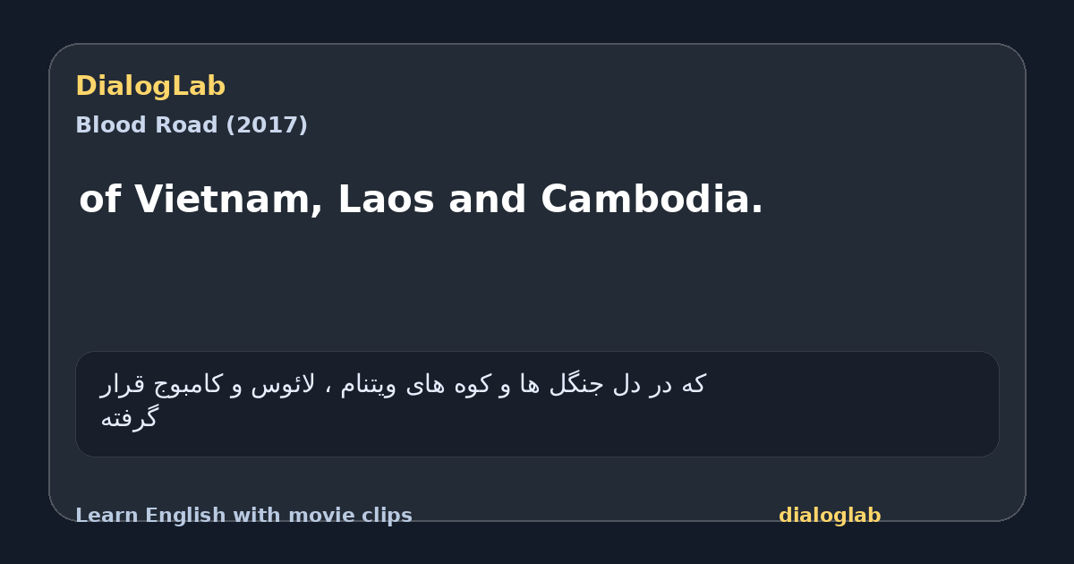 Share card for of Vietnam, Laos and Cambodia.