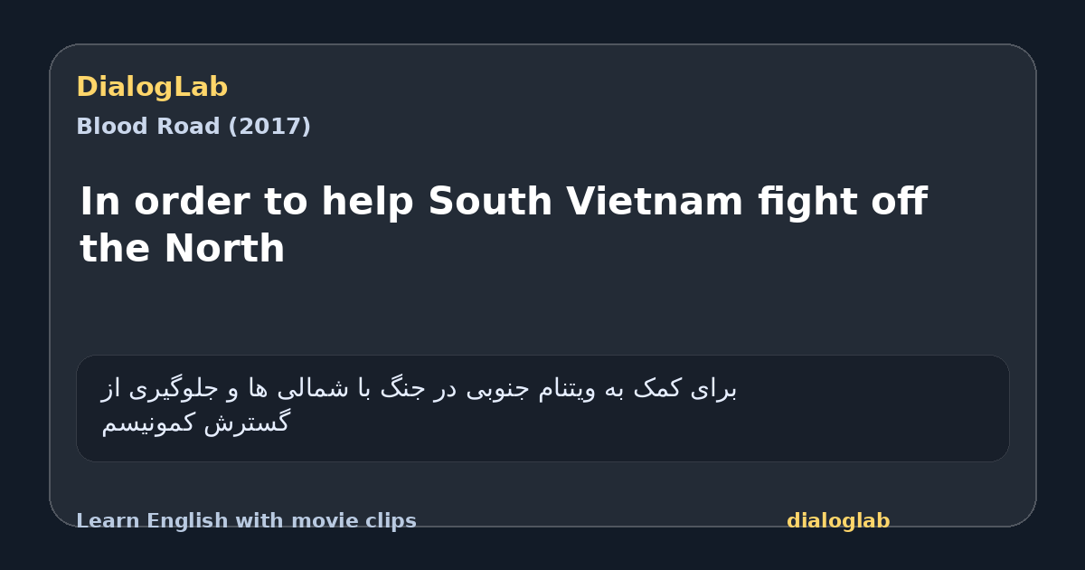 Share card for In order to help South Vietnam fight off the North