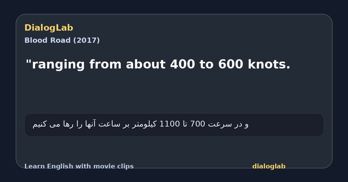 Share card for "ranging from about 400 to 600 knots.