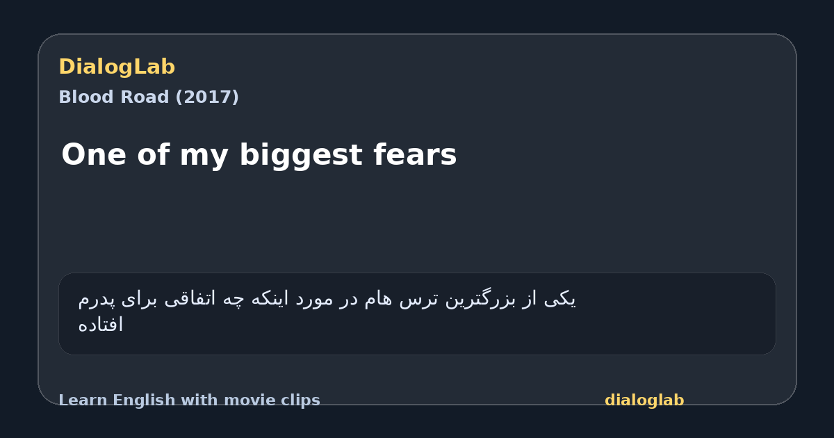 Share card for One of my biggest fears
