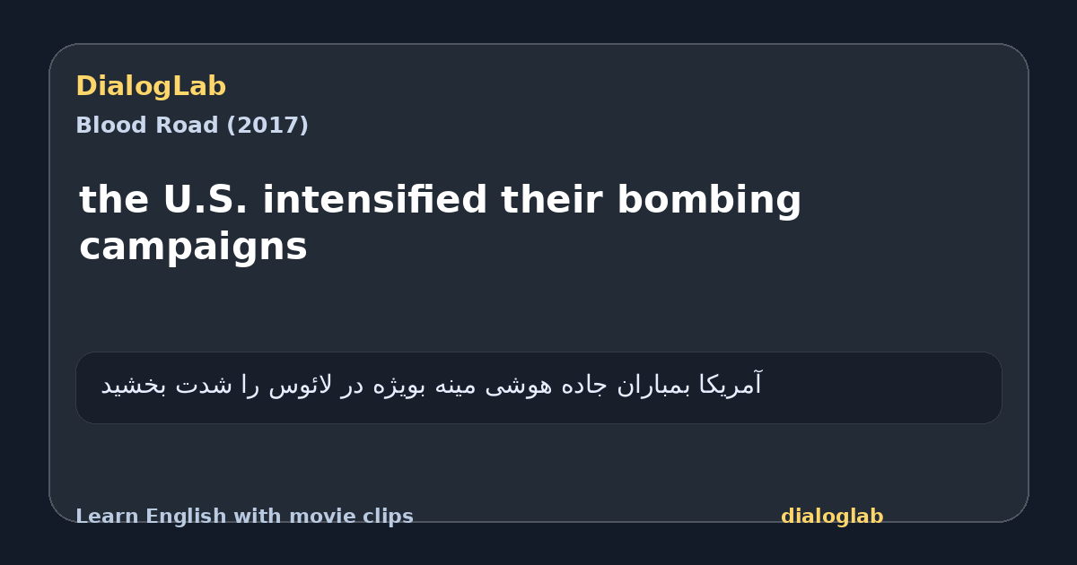 Share card for the U.S. intensified their bombing campaigns