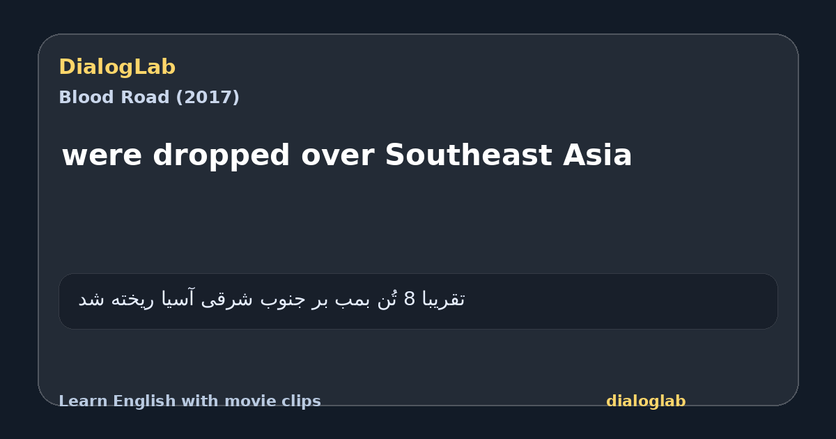 Share card for were dropped over Southeast Asia