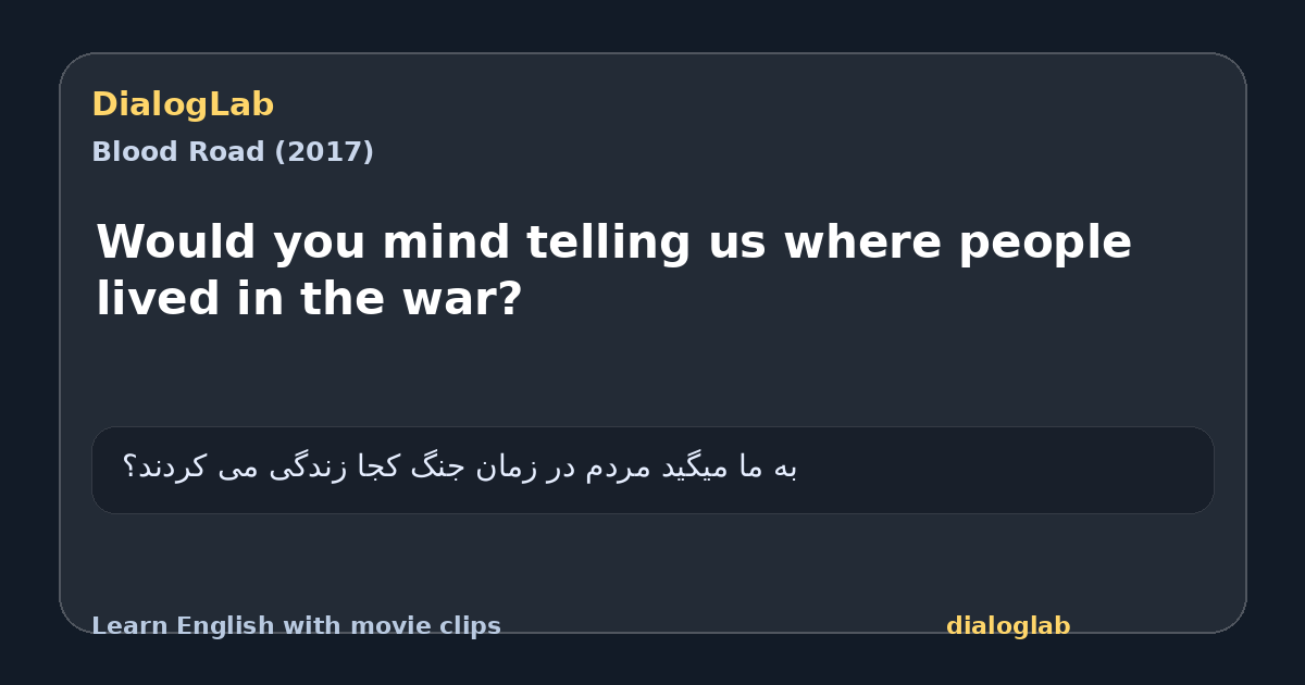 Share card for Would you mind telling us where people lived in the war?