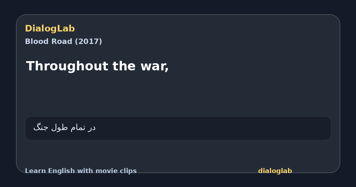 Share card for Throughout the war,