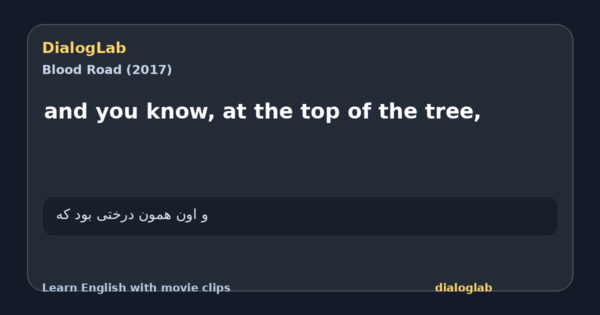 Share card for and you know, at the top of the tree,
