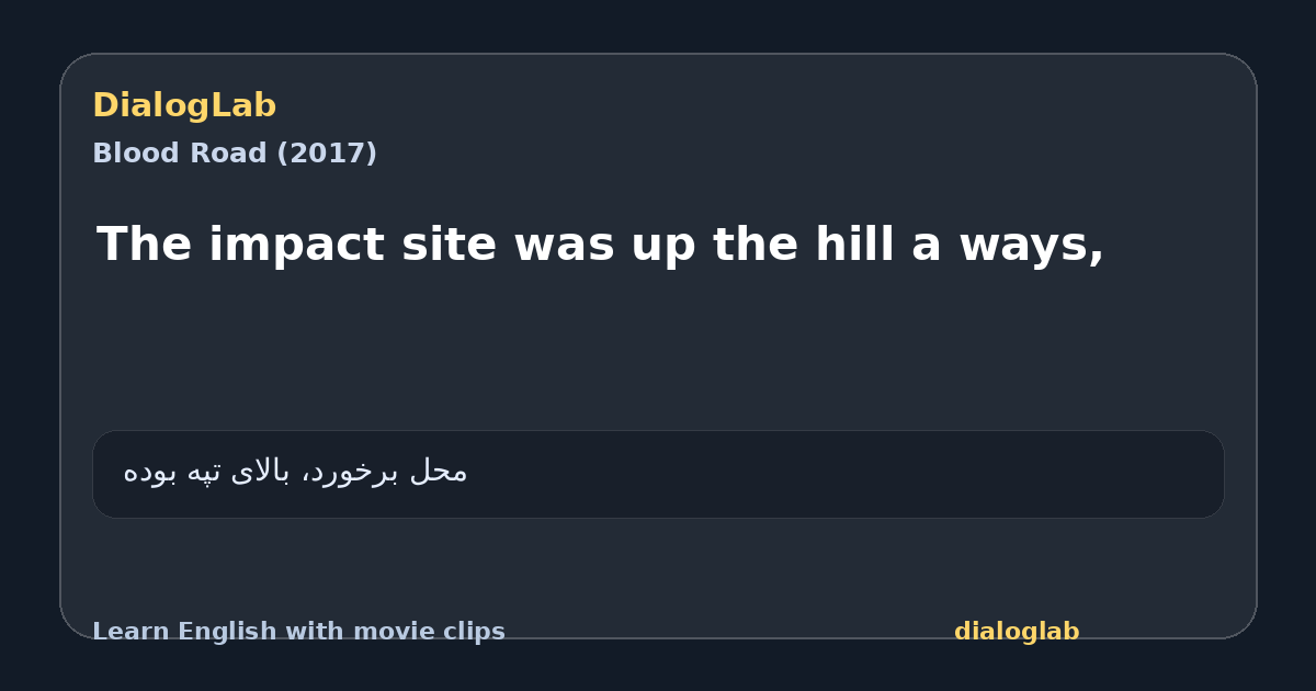 Share card for The impact site was up the hill a ways,