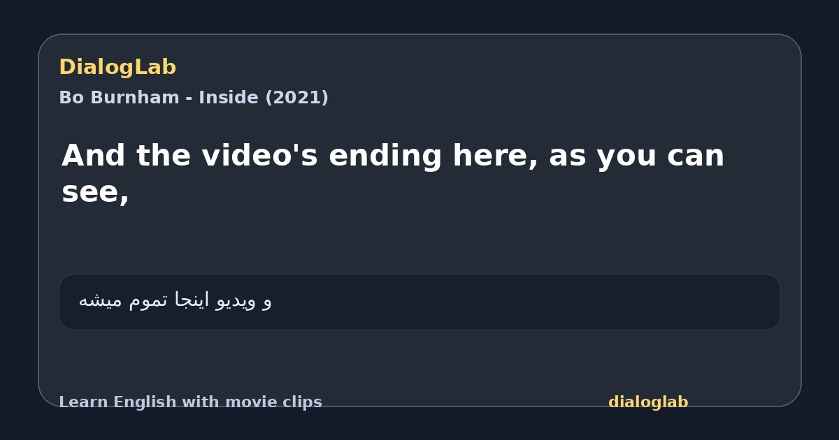 Share card for And the video's ending here, as you can see,