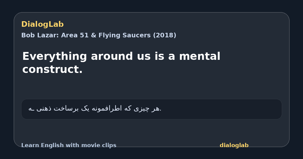 Share card for Everything around us is a mental construct.