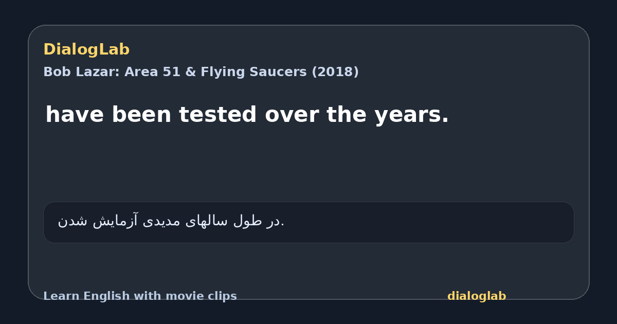 Share card for have been tested over the years.