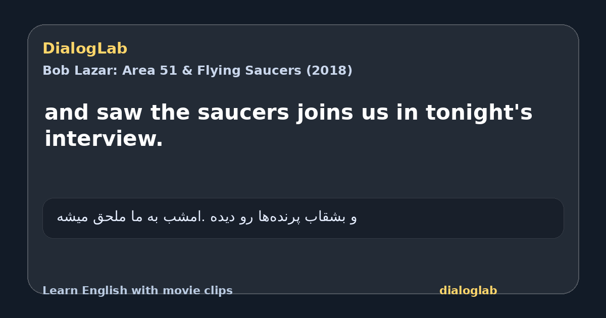 Share card for and saw the saucers joins us in tonight's interview.