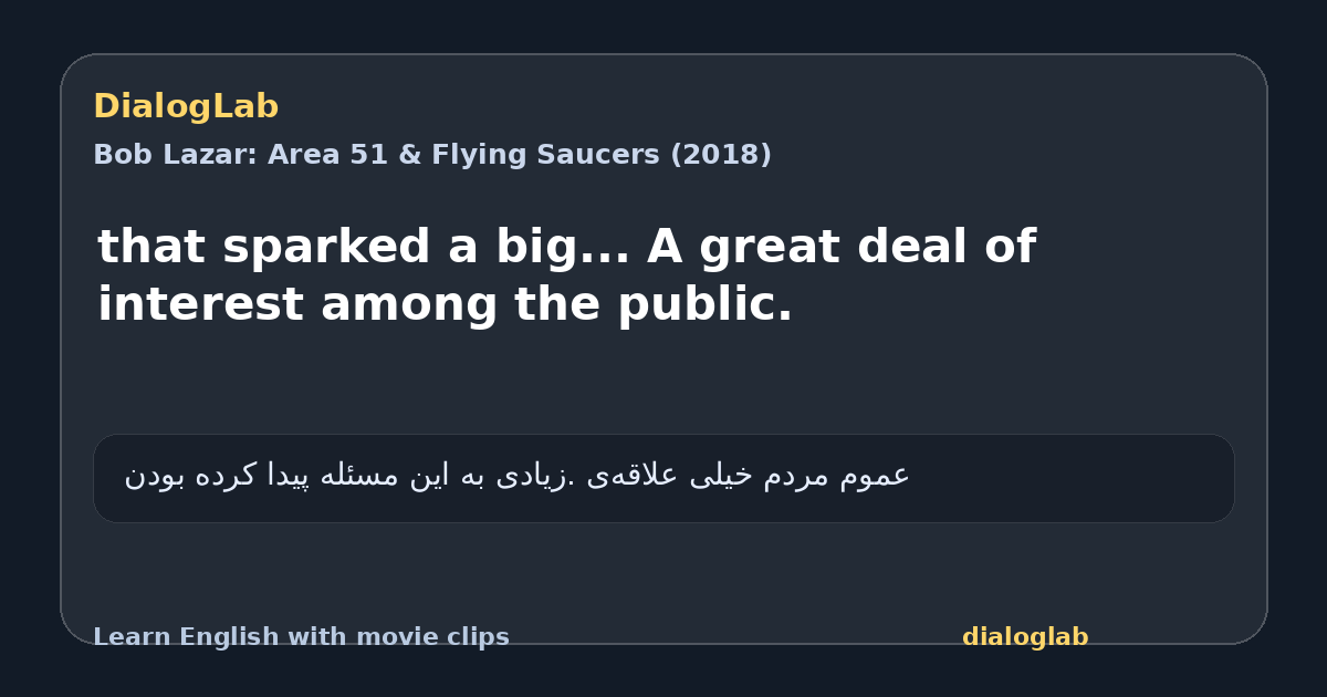 Share card for that sparked a big... A great deal of interest among the public.