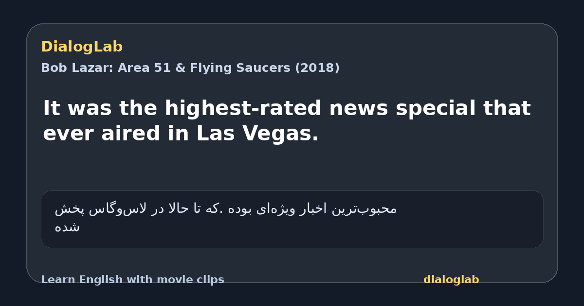 Share card for It was the highest-rated news special that ever aired in Las Vegas.