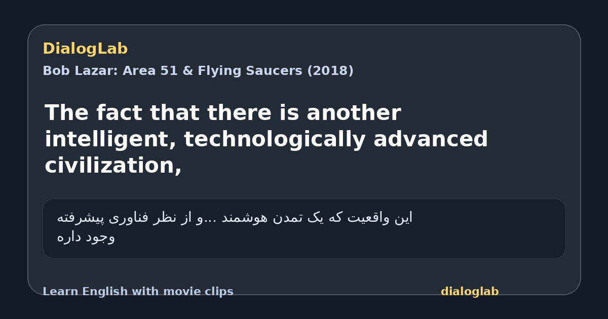Share card for The fact that there is another intelligent, technologically advanced civilization,