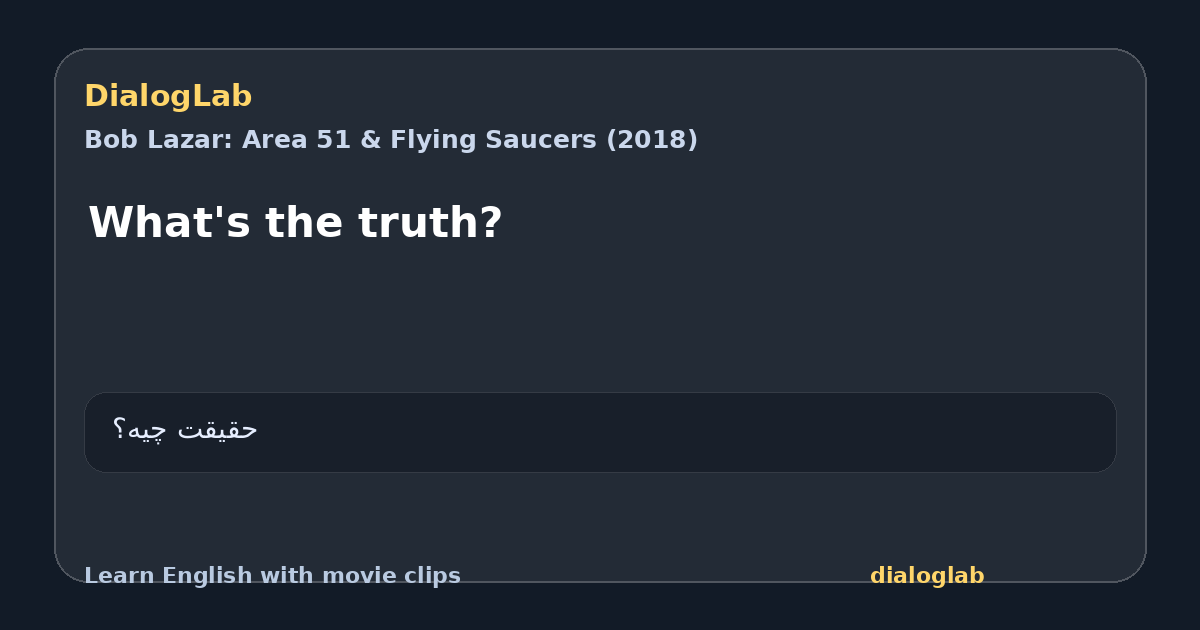 Share card for What's the truth?