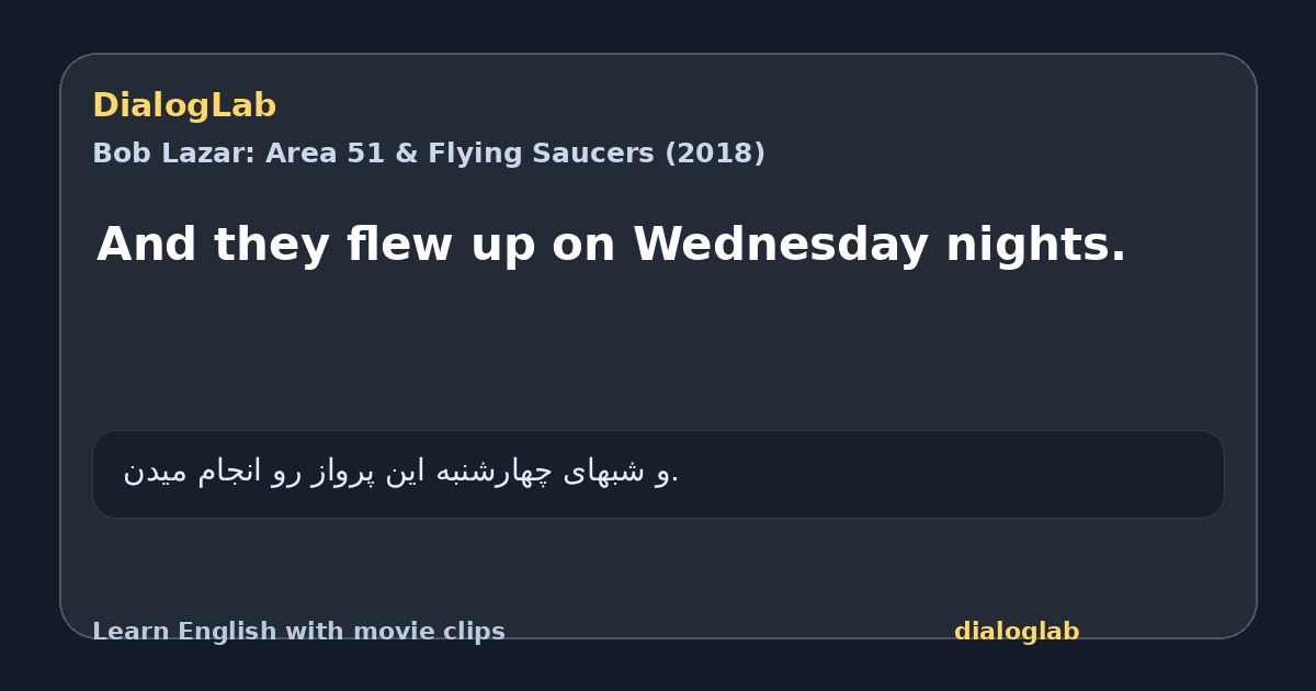 Share card for And they flew up on Wednesday nights.