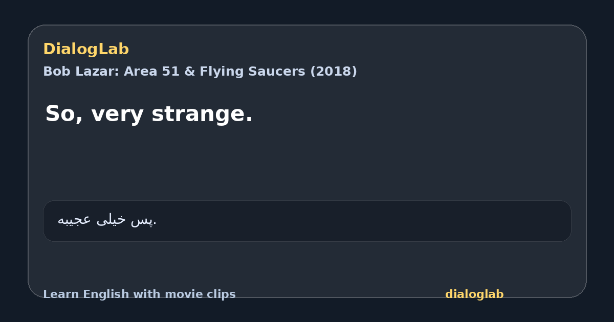 Share card for So, very strange.