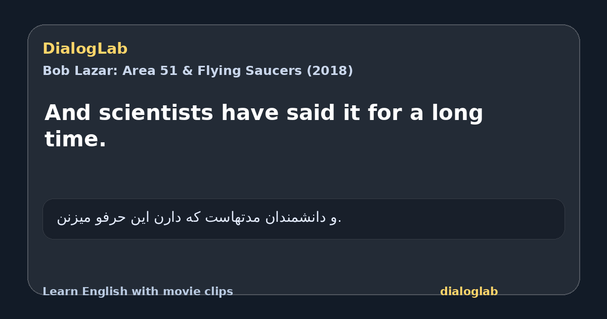 Share card for And scientists have said it for a long time.
