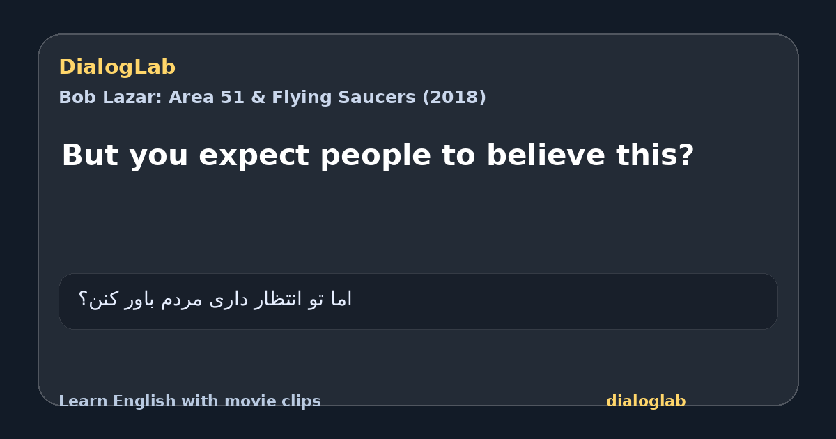 Share card for But you expect people to believe this?