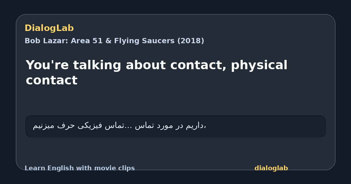 Share card for You're talking about contact, physical contact