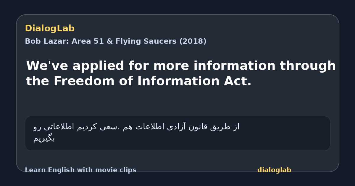 Share card for We've applied for more information through the Freedom of Information Act.