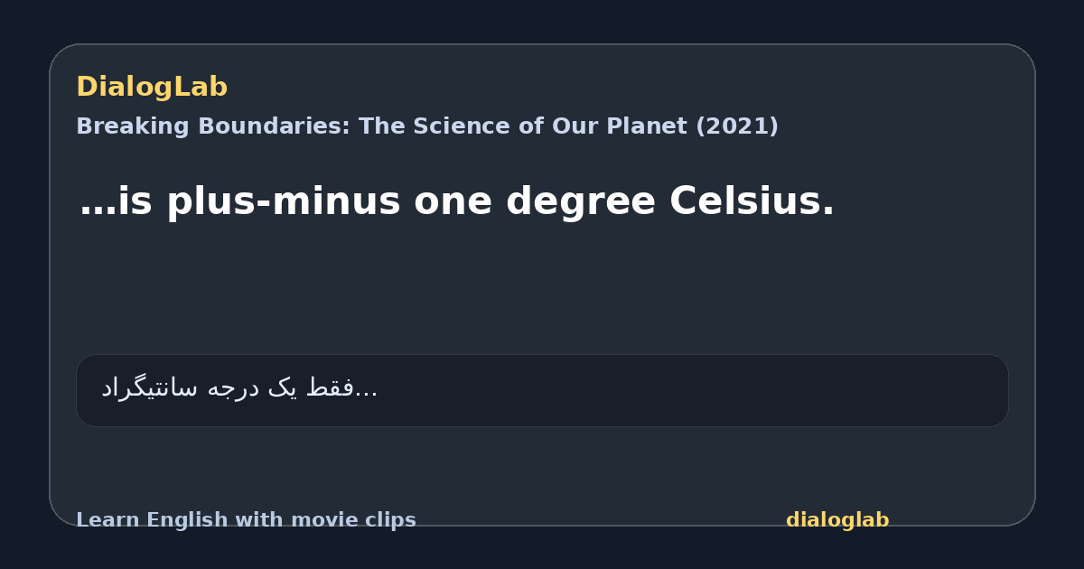 Share card for …is plus-minus one degree Celsius.