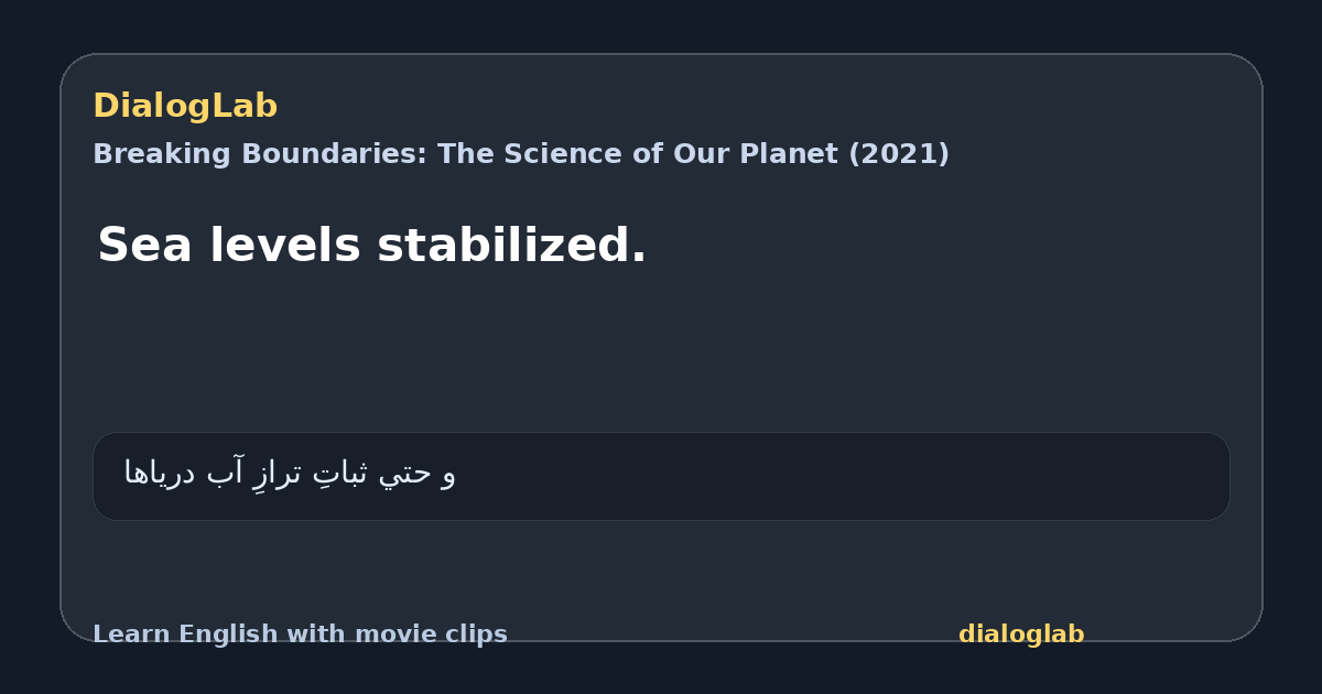 Share card for Sea levels stabilized.