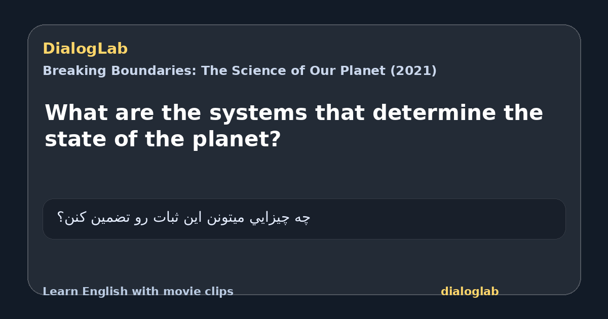 Share card for What are the systems that determine the state of the planet?