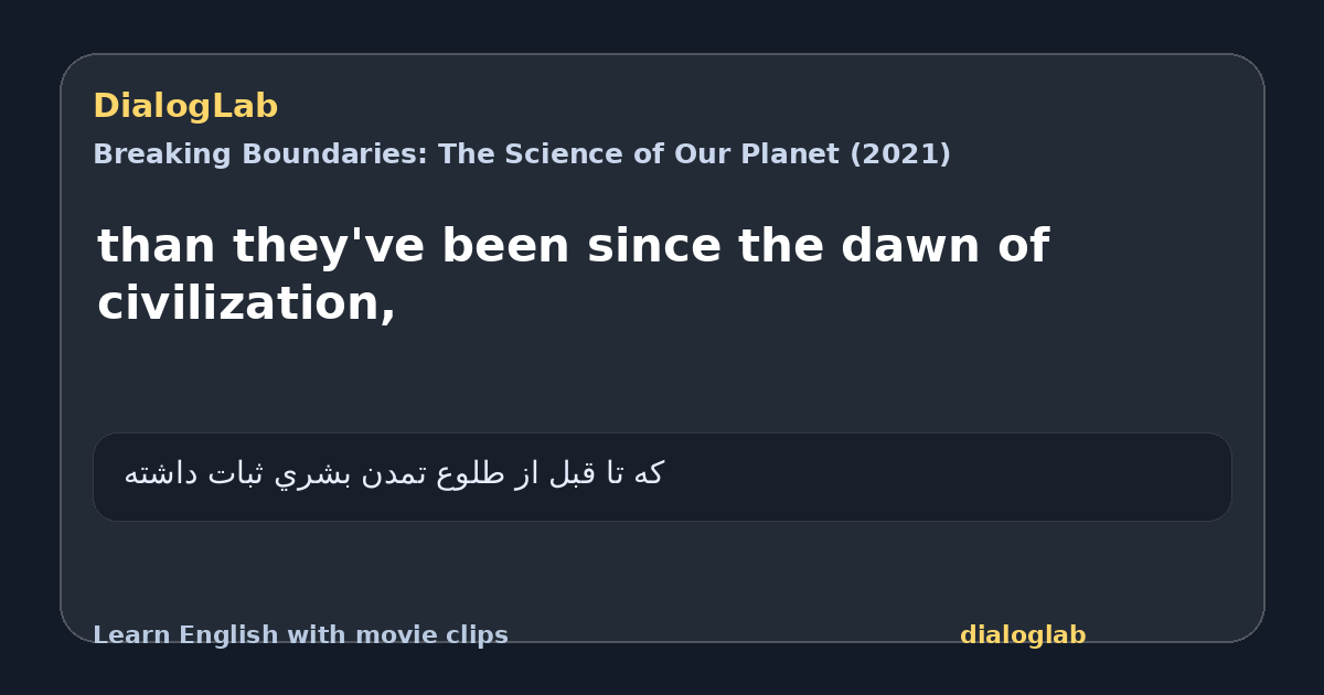 Share card for than they've been since the dawn of civilization,