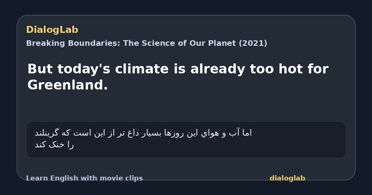 Share card for But today's climate is already too hot for Greenland.