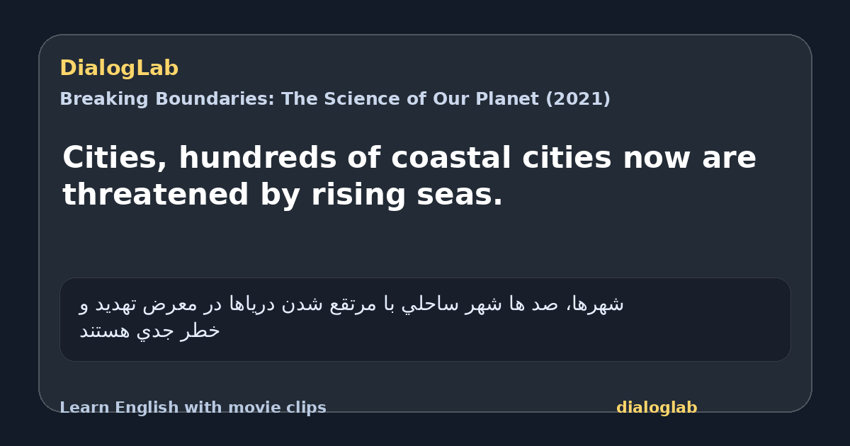 Share card for Cities, hundreds of coastal cities now are threatened by rising seas.