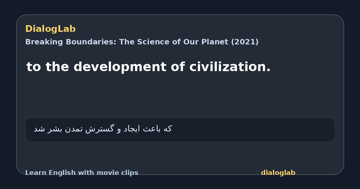 Share card for to the development of civilization.