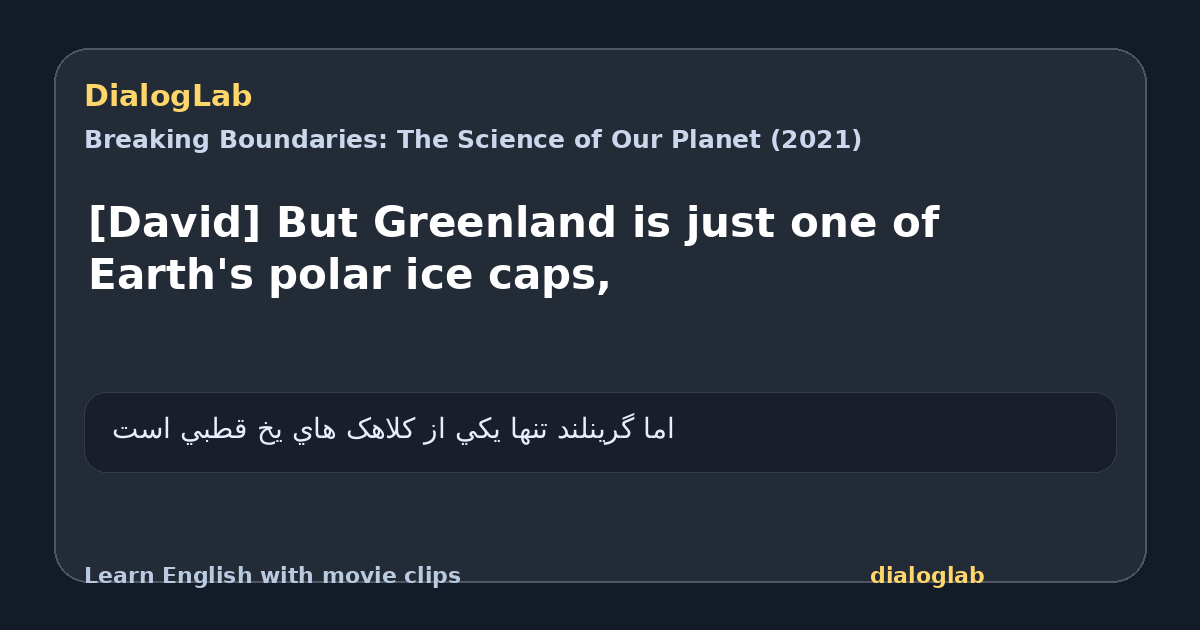Share card for [David] But Greenland is just one of Earth's polar ice caps,