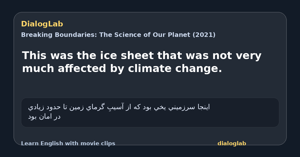 Share card for This was the ice sheet that was not very much affected by climate change.