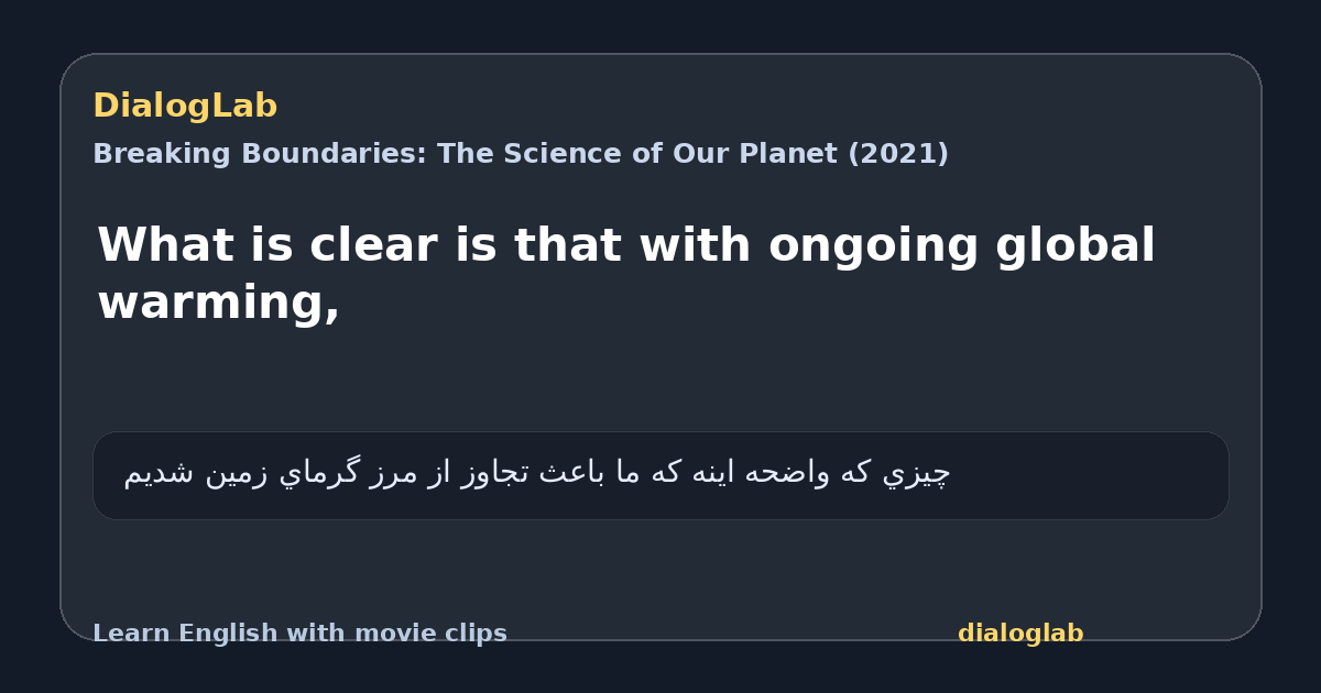 Share card for What is clear is that with ongoing global warming,
