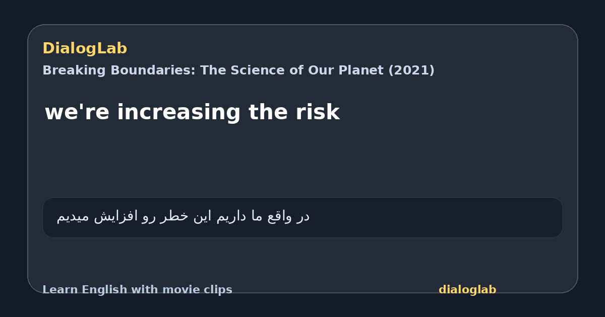 Share card for we're increasing the risk