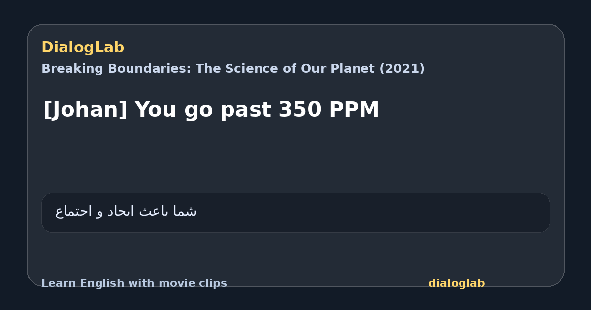 Share card for [Johan] You go past 350 PPM