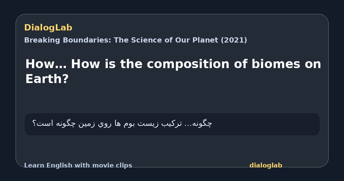 Share card for How… How is the composition of biomes on Earth?