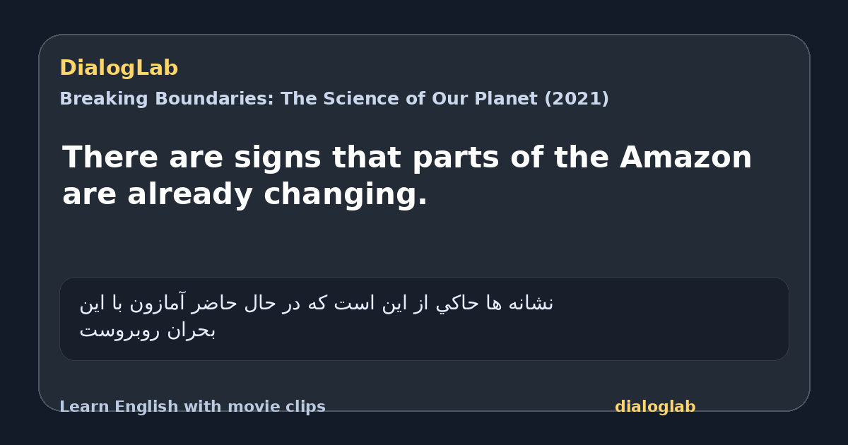 Share card for There are signs that parts of the Amazon are already changing.