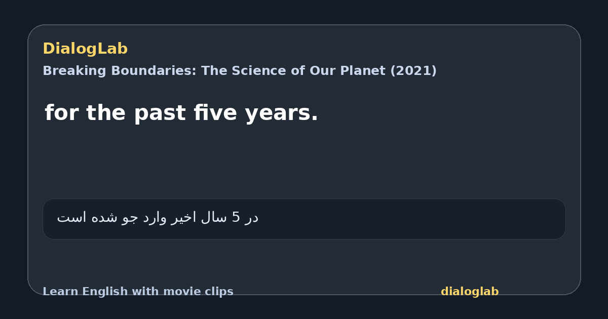 Share card for for the past five years.