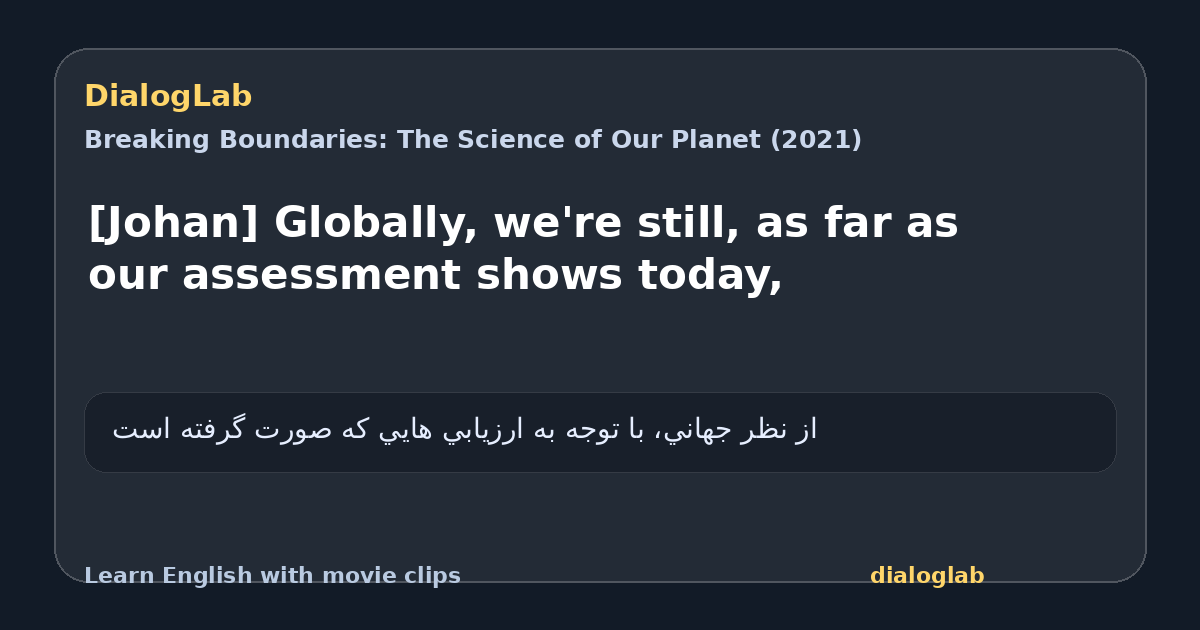 Share card for [Johan] Globally, we're still, as far as our assessment shows today,