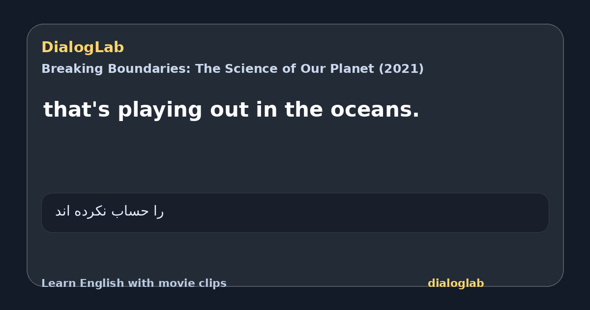 Share card for that's playing out in the oceans.