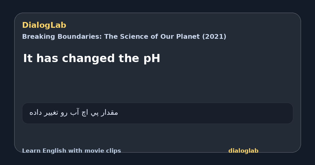 Share card for It has changed the pH