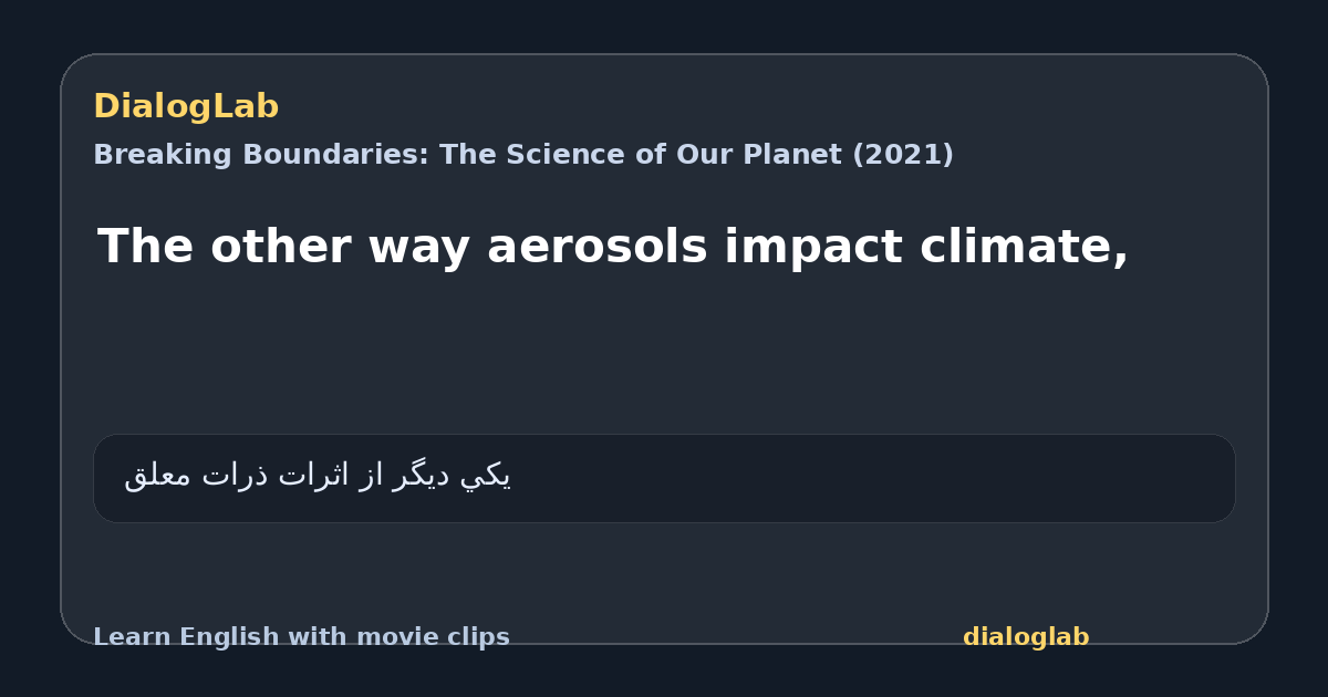 Share card for The other way aerosols impact climate,
