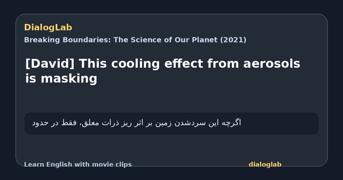 Share card for [David] This cooling effect from aerosols is masking